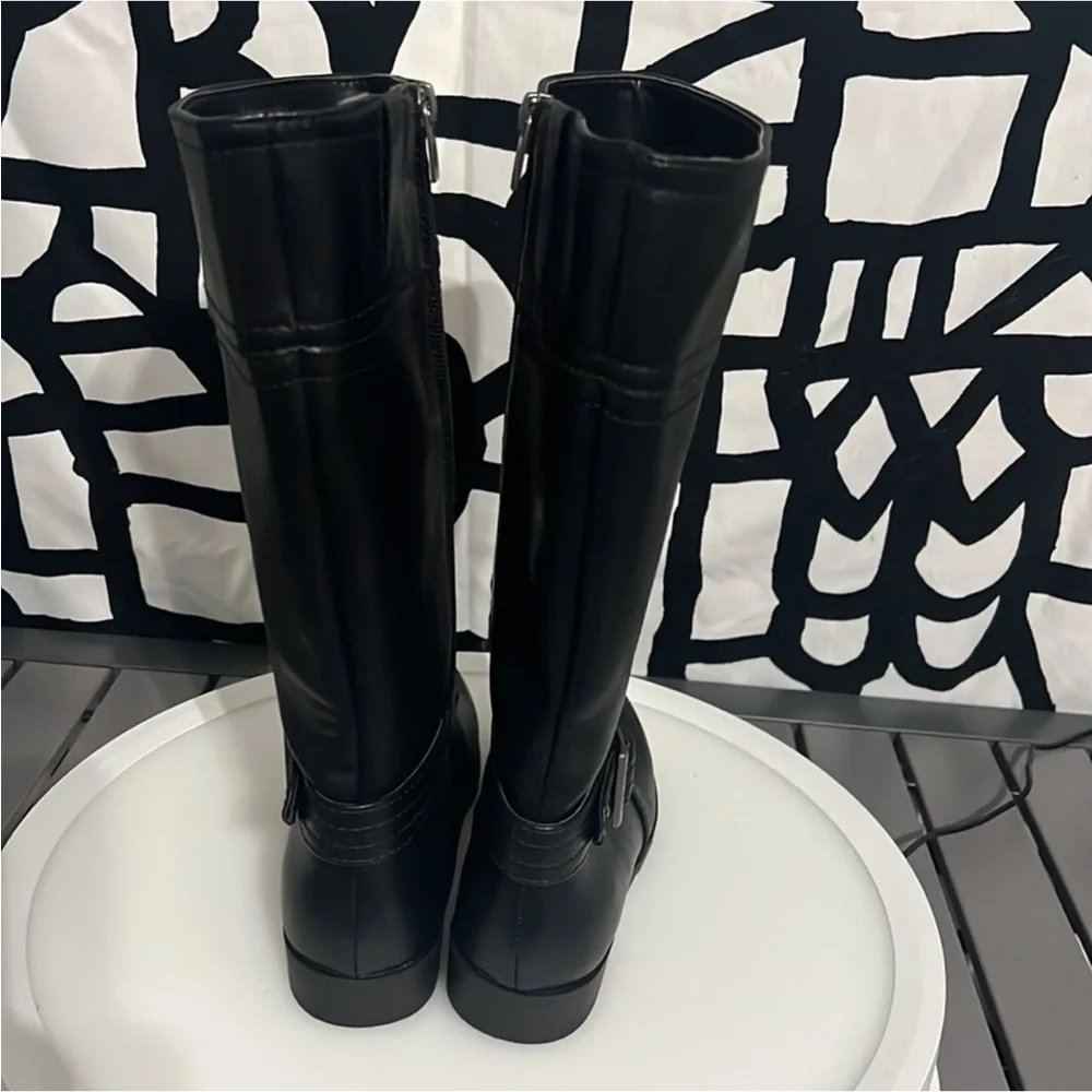 New authentic Nine West designer girls black riding boots sz 3 display
